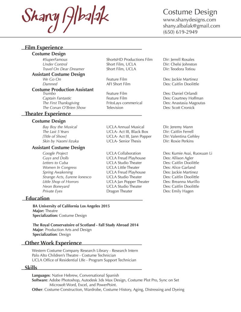 Shany Albalak Resume
